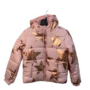 S Rothschild & Co Big Girls Star-Print Puffer Coat